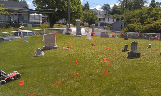 using GPR to locate unmarked graves