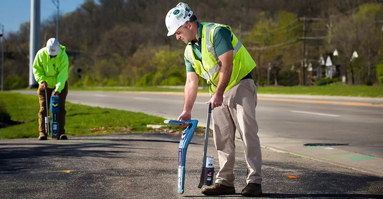 Underground Utility Locating at work